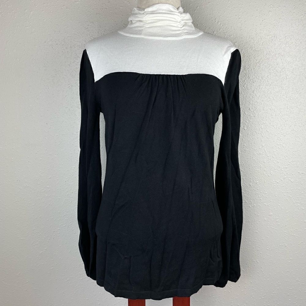 Joseph A. Mock Neck Sweater Top Size L EUC